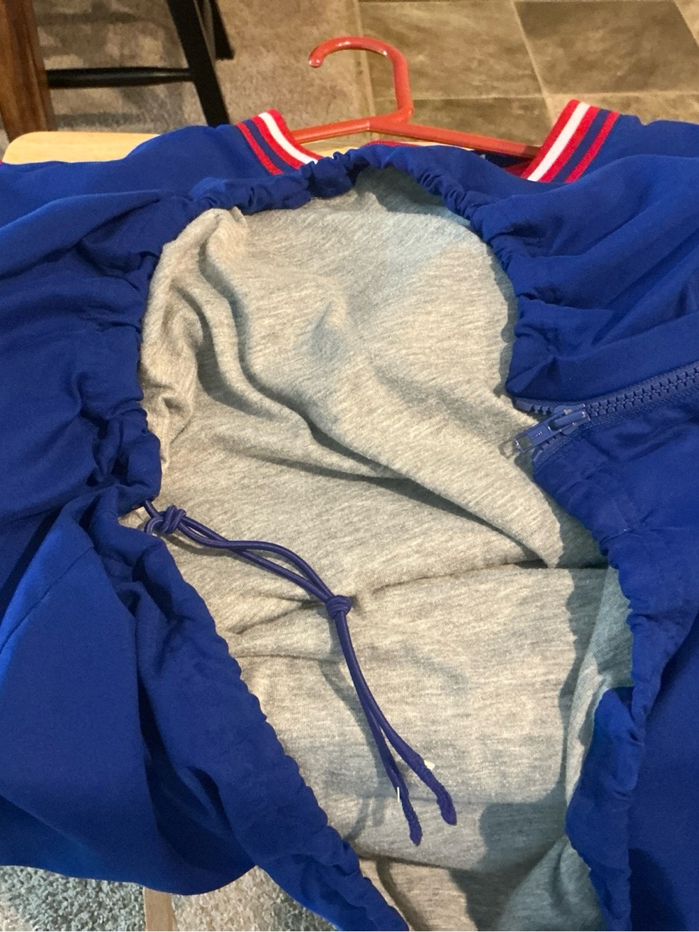 NFL NY Giants Polyester Pullover w/Cotton Lining Side Zipper Size XL EUC - Picture 4 of 4